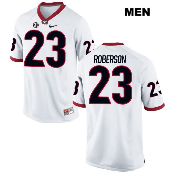 Georgia Bulldogs Men's Caleeb Roberson #23 NCAA Authentic White Nike Stitched College Football Jersey VYT6256QM
